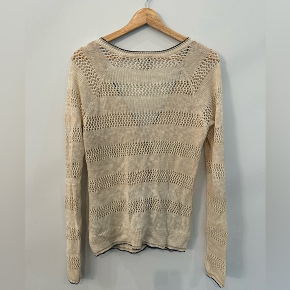 Lucky Brand Knit Cream Cardigan with Pockets Women’s Size Small - Picture 2 of 5